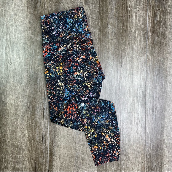 lululemon athletica Pants - lululemon Flowerescent High Rise Fast & Free 7/8 Tights 25" Size 6